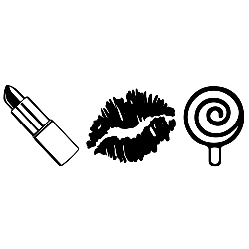 💄💋🍭 Emoji Domain black and white Symbola rendering